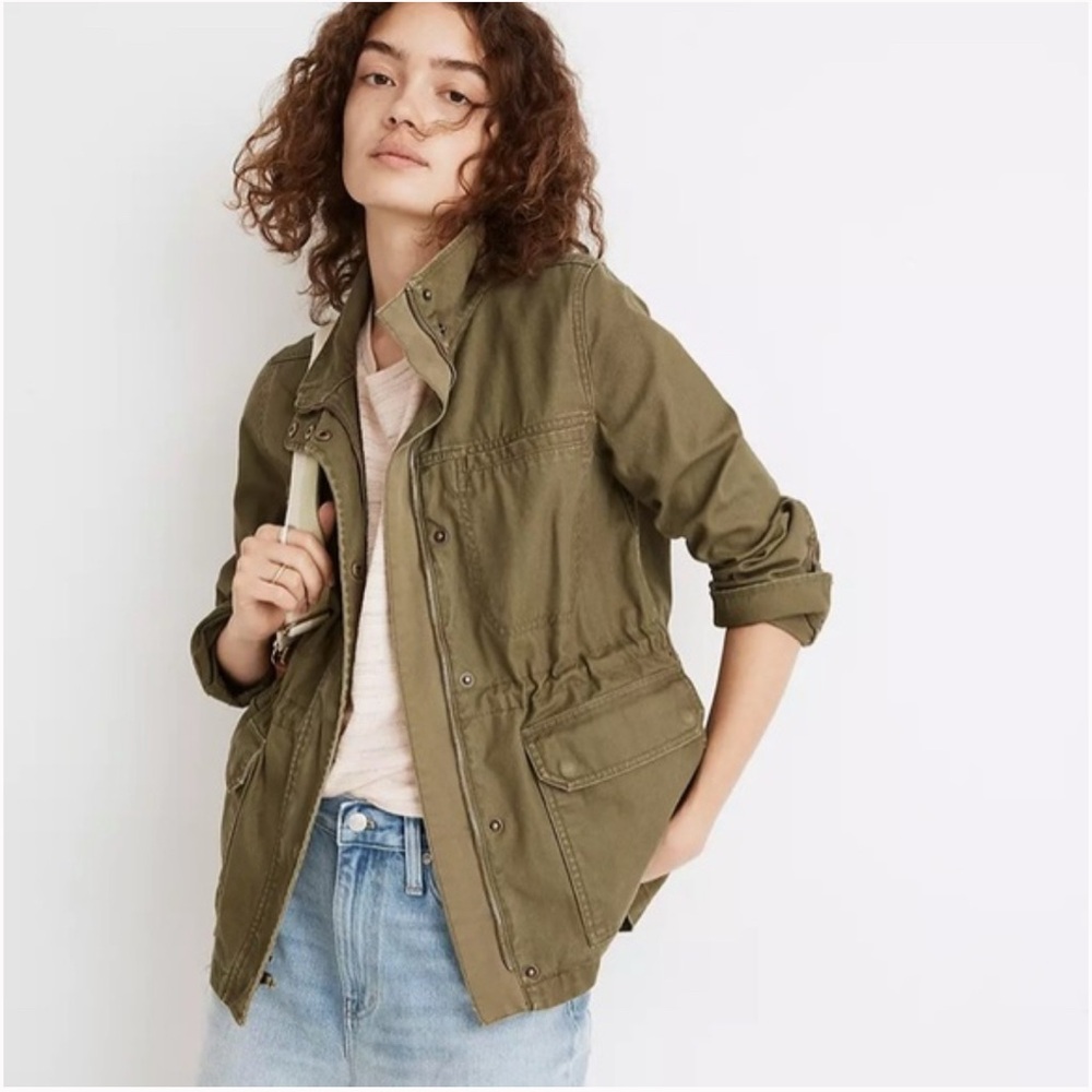 Madewell green olive utility surplus field jacket